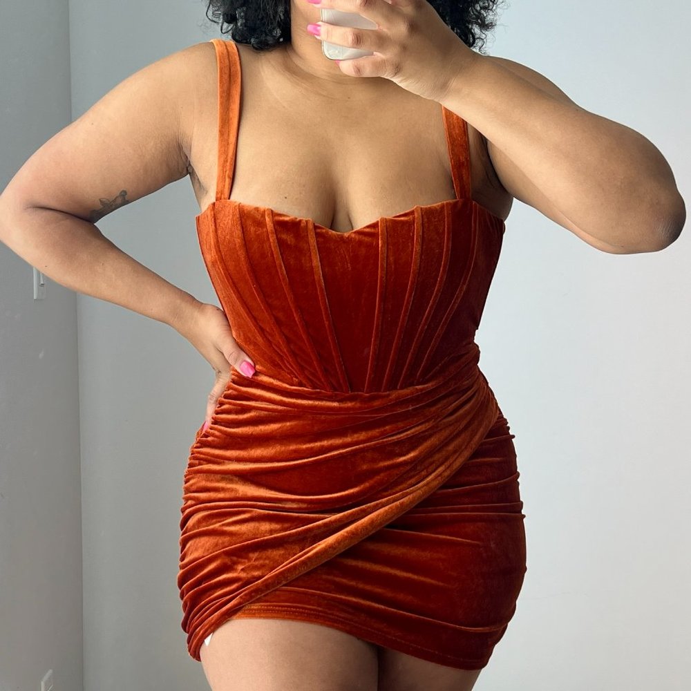 Velvet Corset Mini Dress